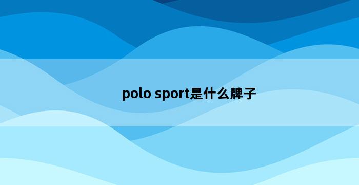 polo sport是什么牌子 